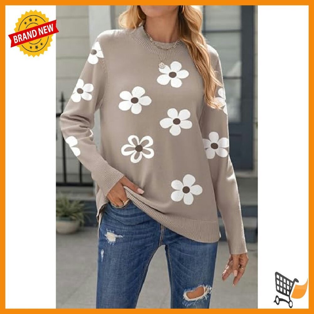 Loose Knit Side Button Pullover Sweater Tunic Length Casual Top - Picture 4 of 8